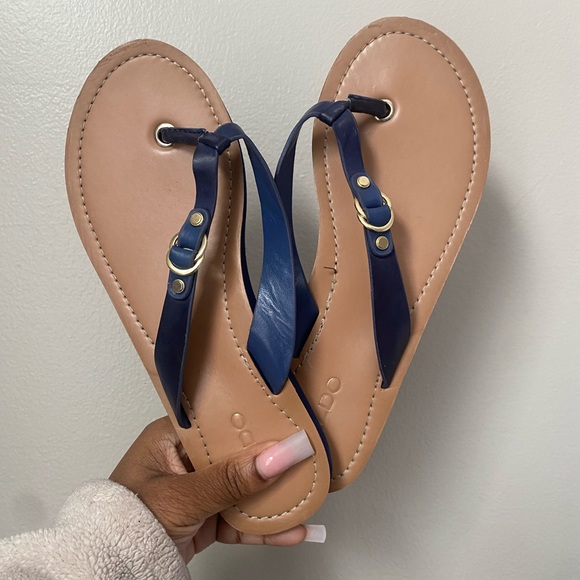 Aldo Navy Blue Sandals - Picture 3 of 4